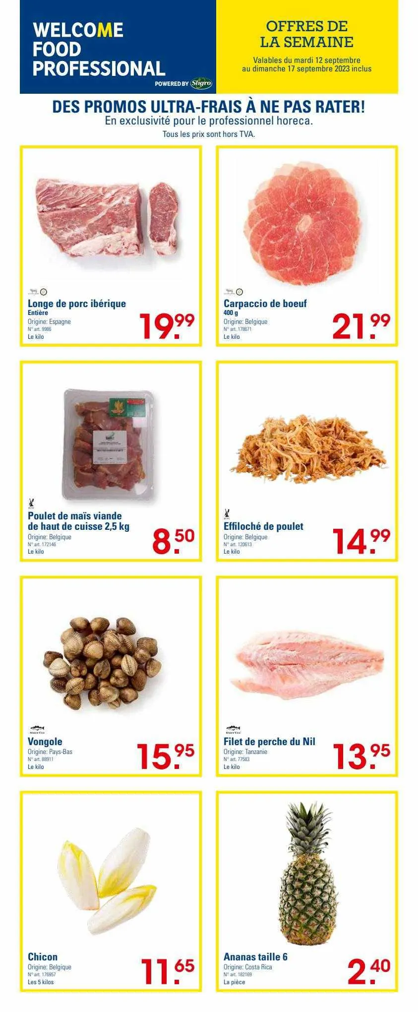 Sligro M Folder (FR) van 12 september tot 31 december 2023 - folder pagina 1