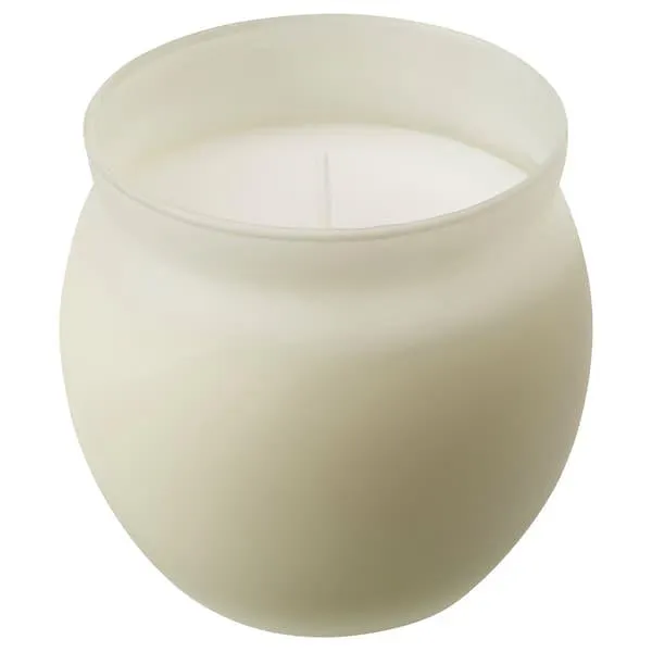 Scented candle in glass, Vanilla/light beige,