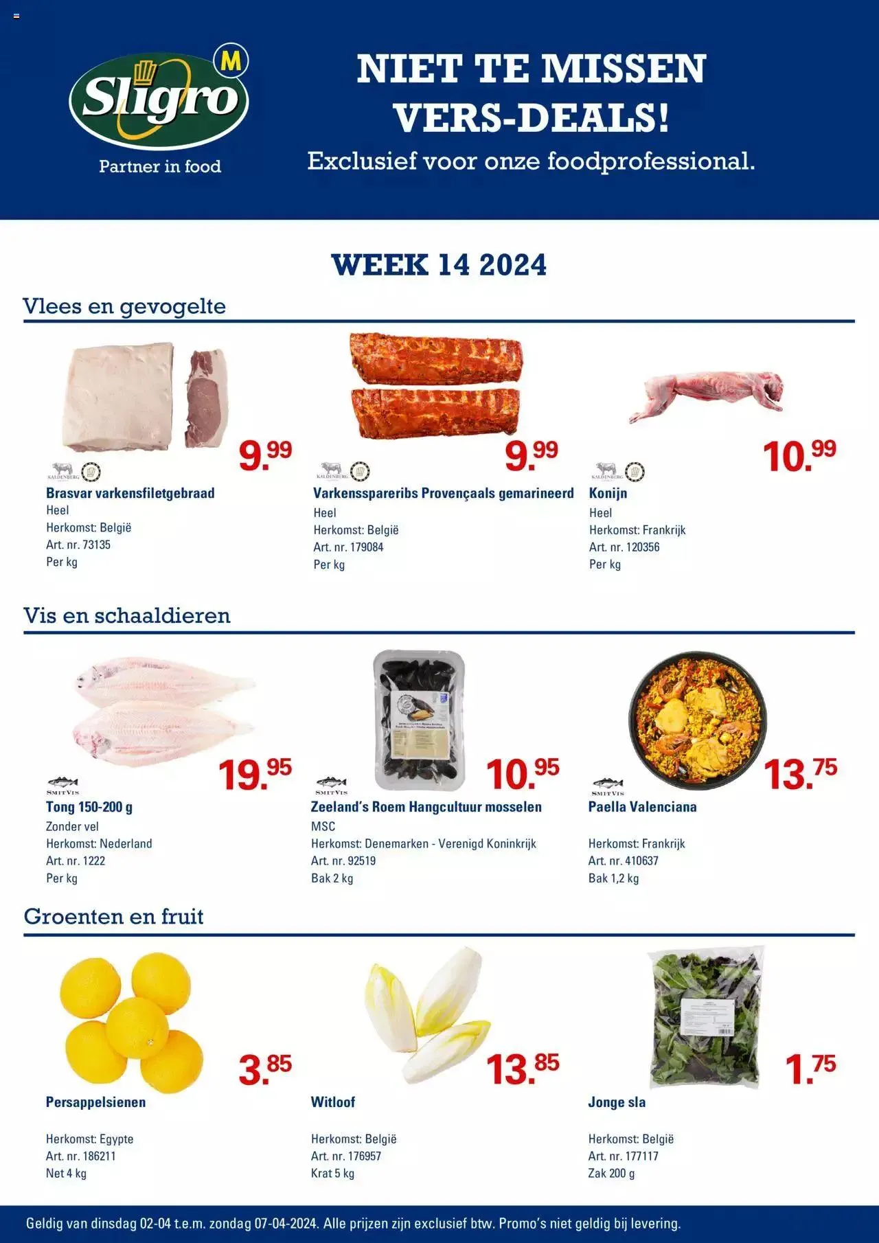Sligro Folder Restaurant van 7 april tot 5 april 2024 - folder pagina 