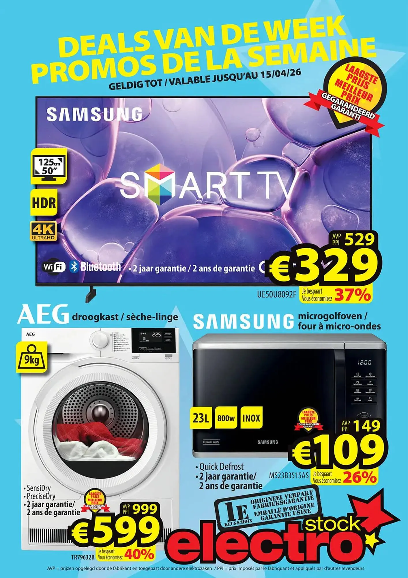 ElectroStock folder van 8 april tot 15 april 2026 - folder pagina 1