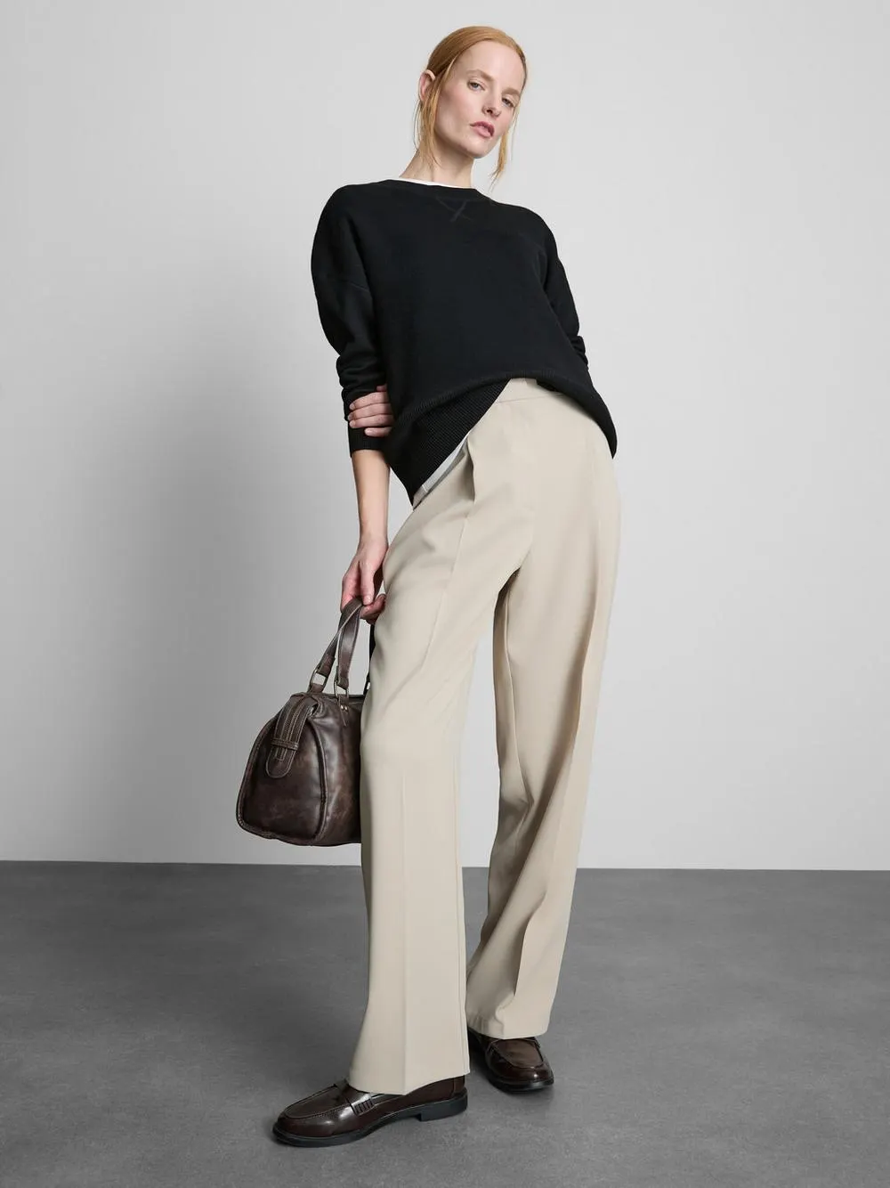 Pull en maille à col ras du cou