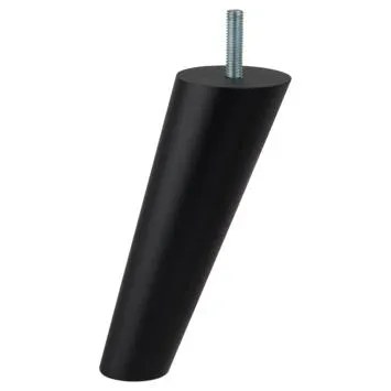 Duraline meubelpoot kegelhoek zwart Ø3x5x13 cm