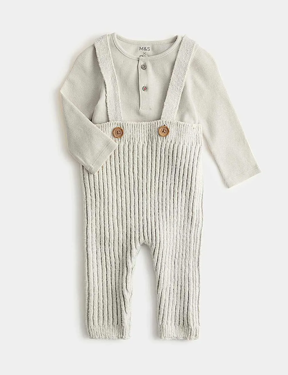 2pc Cotton Blend Knitted Outfit (7lbs-12 Mths)