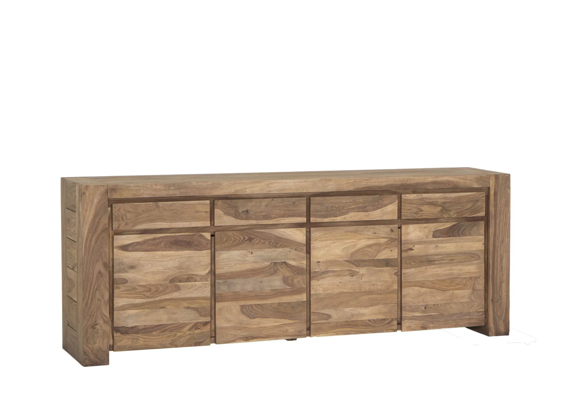 Dressoir Carbone 225cm - sheesham massief & decor - naturel