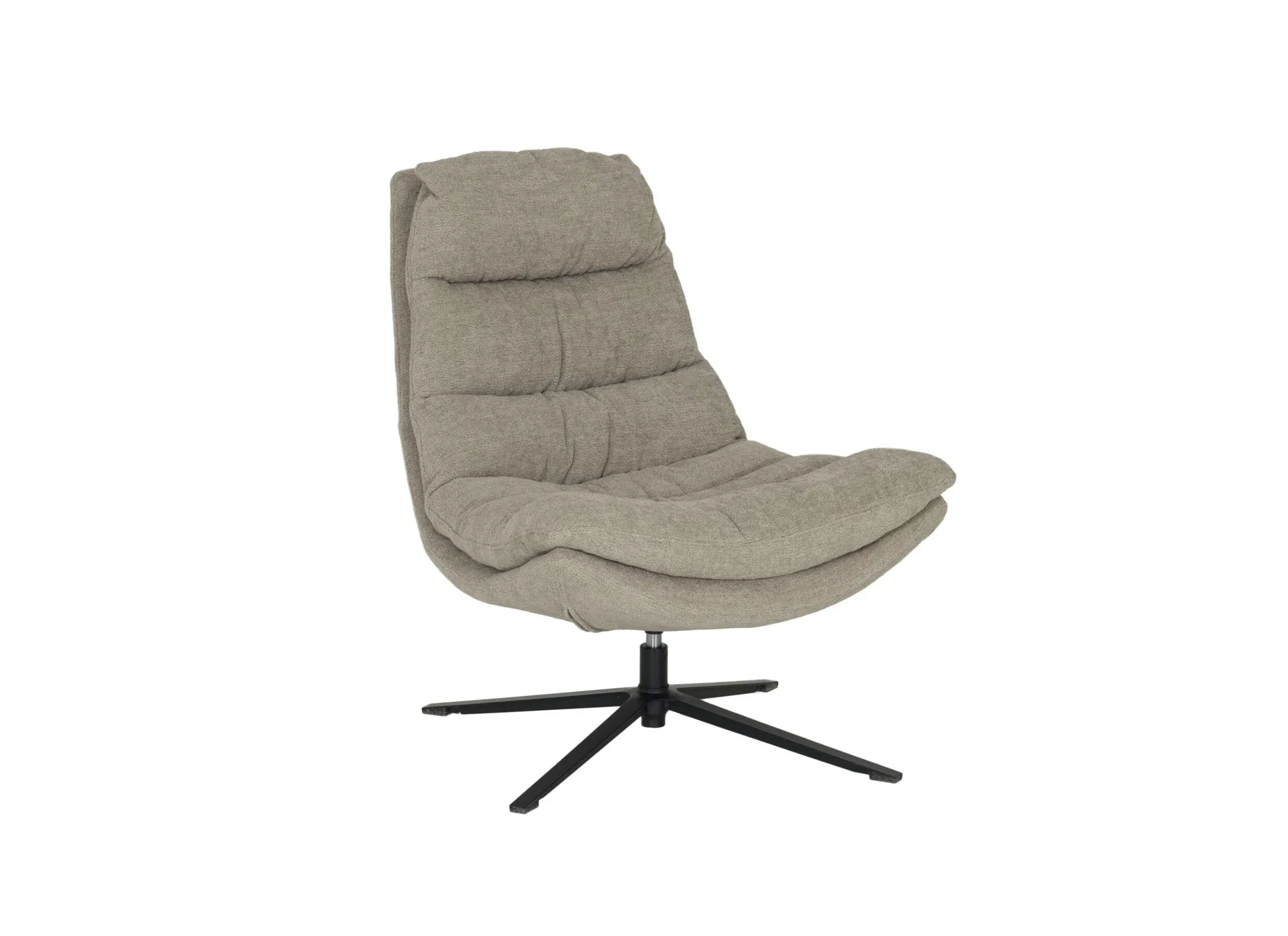 Draaifauteuil Pole Pole 82x92x100cm - stof - beige