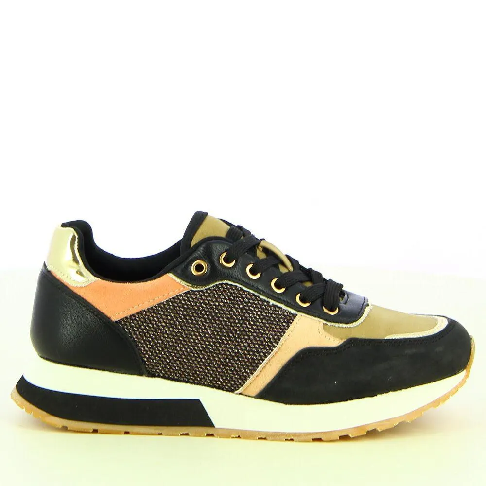 Ken Shoe Fashion - Goud/Zwart - Sneakers