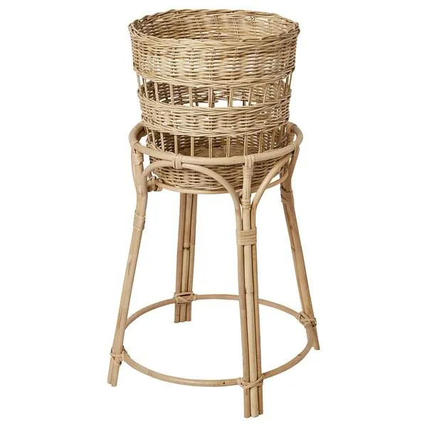 Plant stand, handmade rattan,