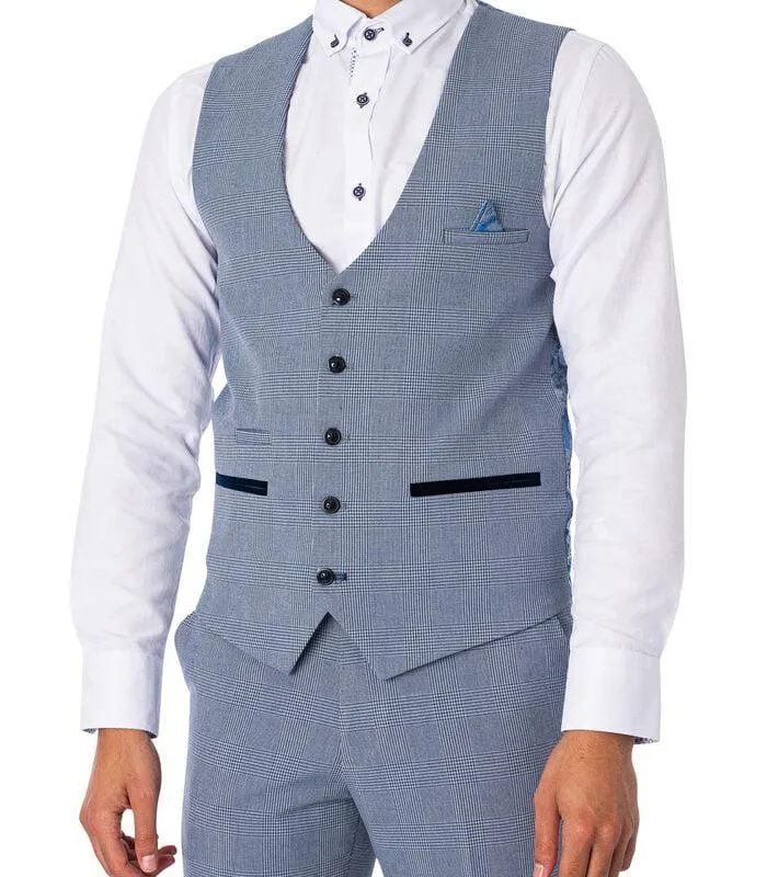 Bromley Single-Breasted Geruit Gilet