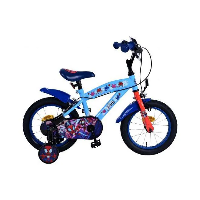 Spidey Kinderfiets - Jongens - 14 inch - Blauw - Twee handremmen