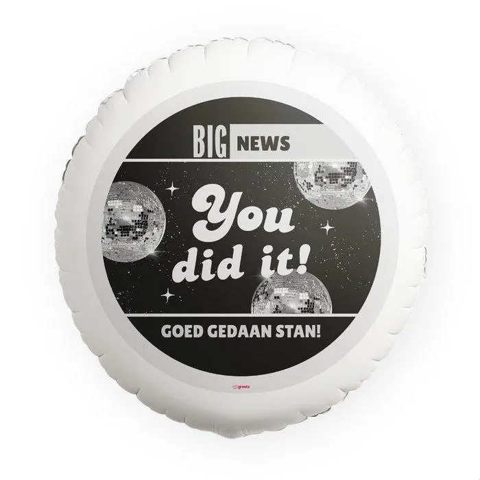 Ballon | You did it! | met eigen naam