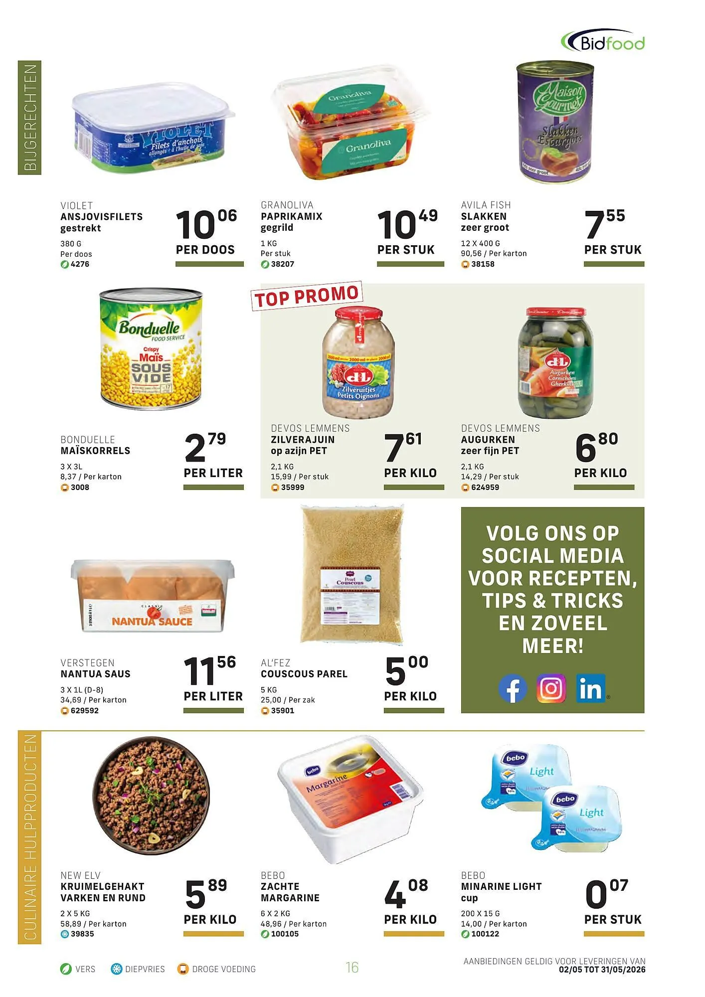 Bidfood folder van 2 mei tot 31 mei 2026 - folder pagina 16
