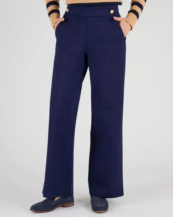 Slip-on broek in milanobreisel