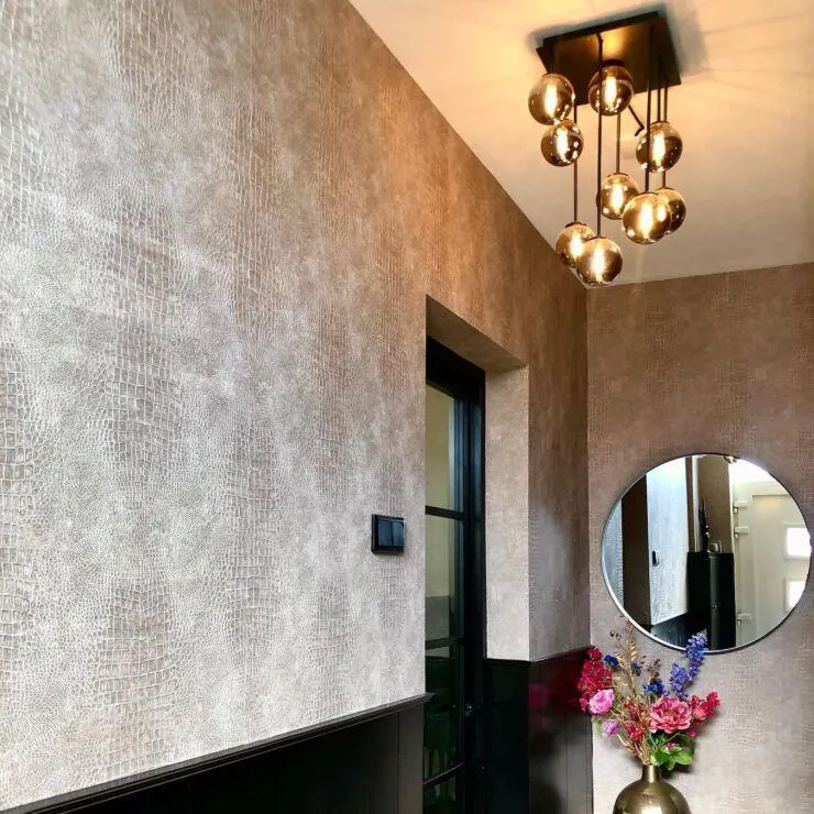 Moderne plafondlamp zwart 9-lichts met smoke glas - Athens