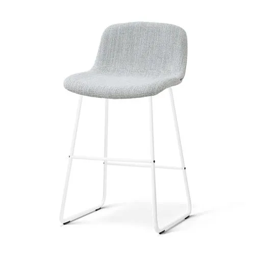 Nolon Nino-Mats barkruk grijs melange - wit onderstel - 65 cm