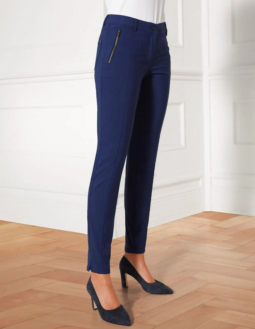 Strakke broek met ritszakken