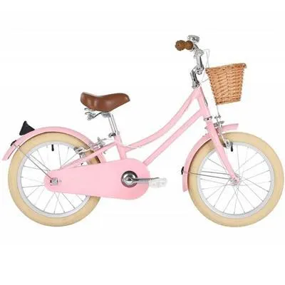 Bobbin Fiets 16" gingersnap (incl mandje+wieltjes) - pink