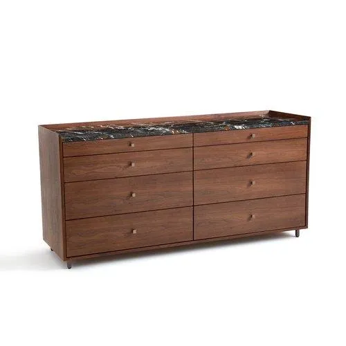 Commode double noyer et marbre, Noham