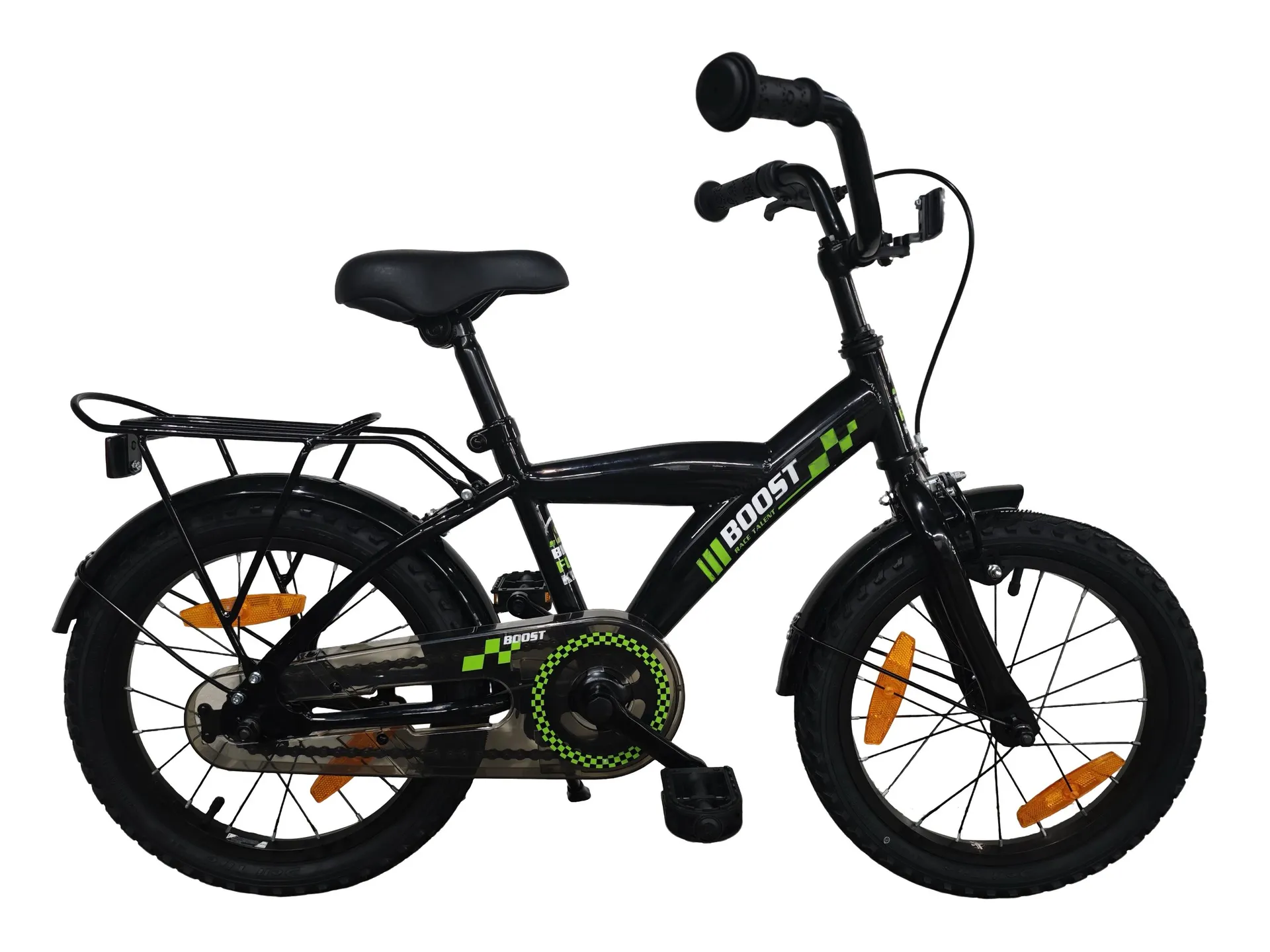 Bikefun kinderfiets boost 16 inch met remnaaf - zwart