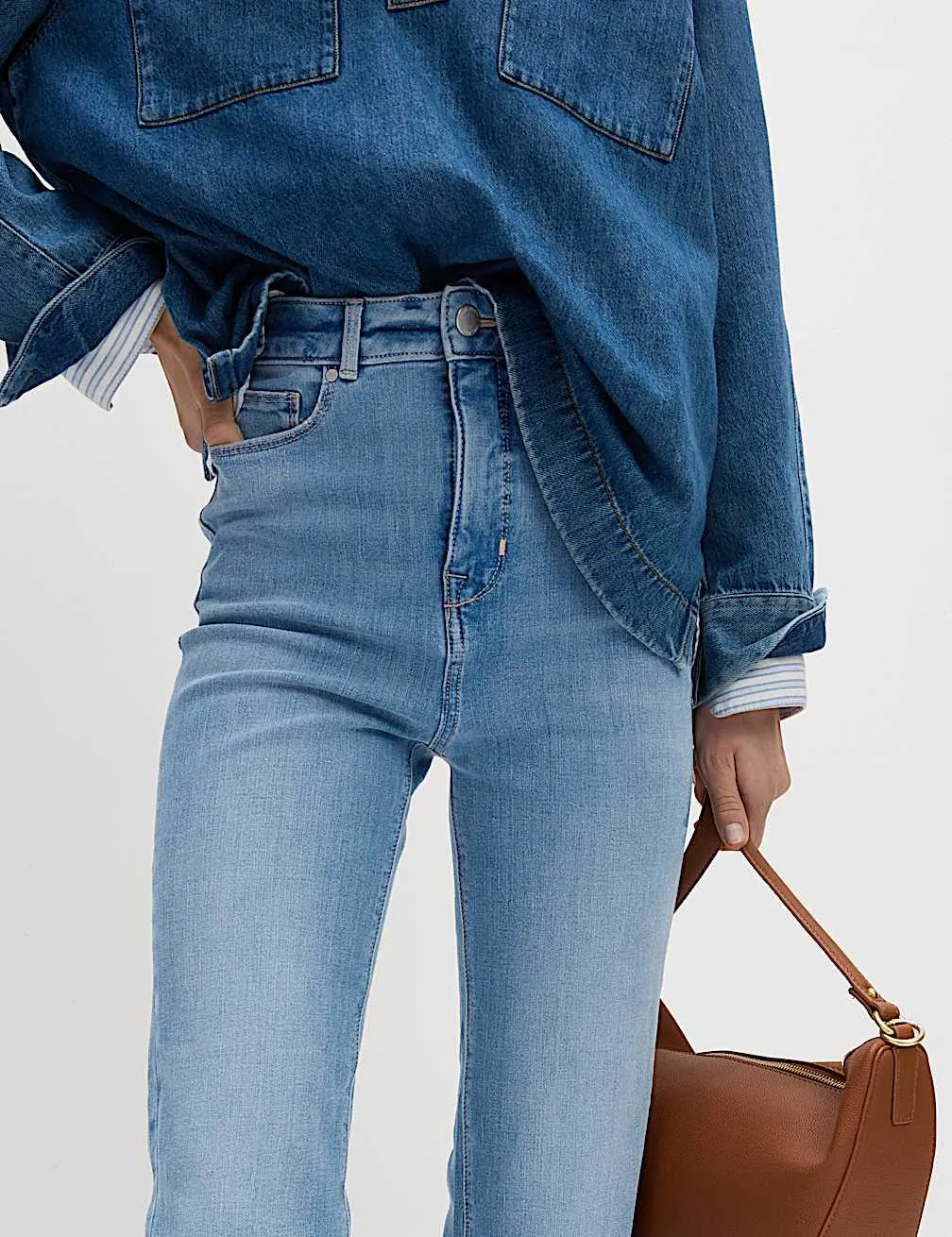 Magic Shaping High Waisted Straight Leg Jeans