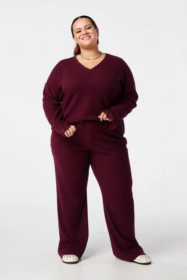 Rechte broek met elastieke taille