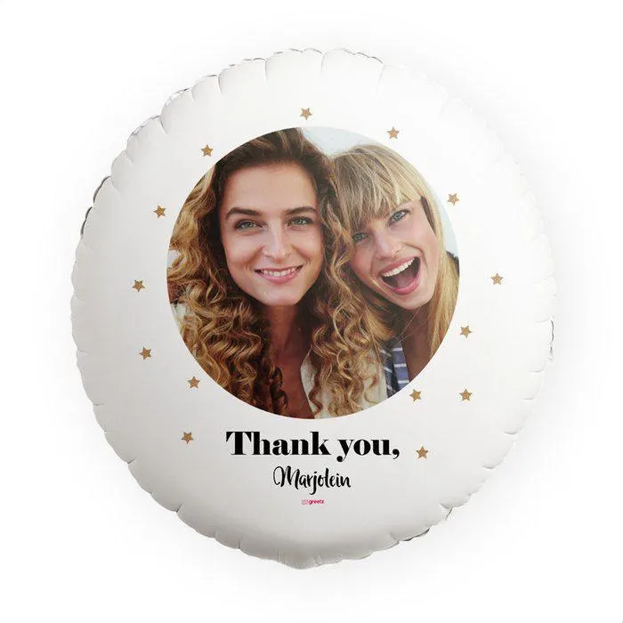 Ballon | Thankyou! | met eigen foto en naam