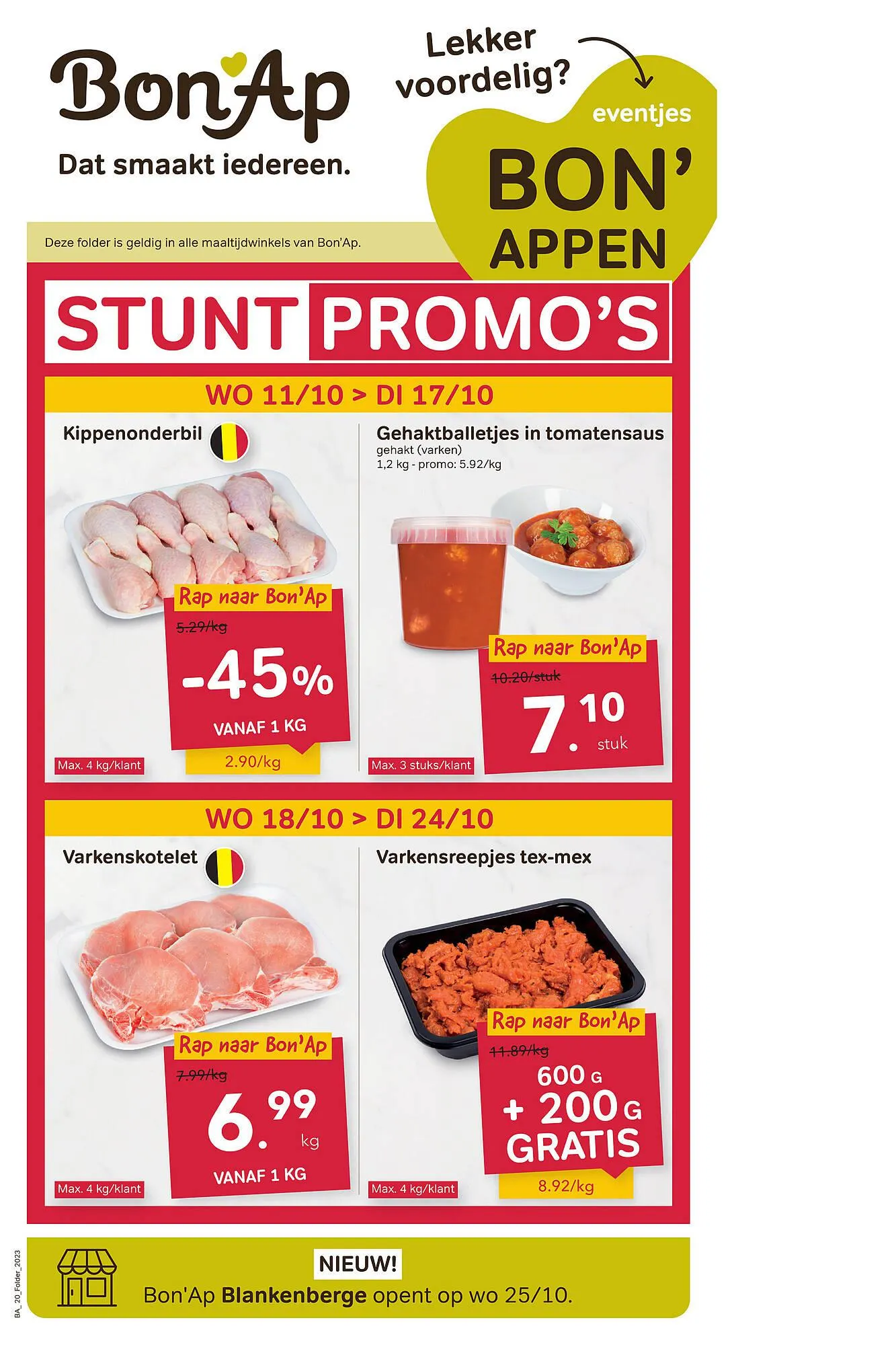 Bon Ap Folder van 19 oktober tot 25 oktober 2023 - folder pagina 1