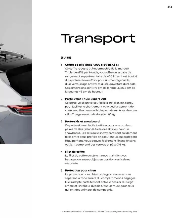 HR-V E:HEV Accessoires van 5 februari tot 5 februari 2026 - folder pagina 19