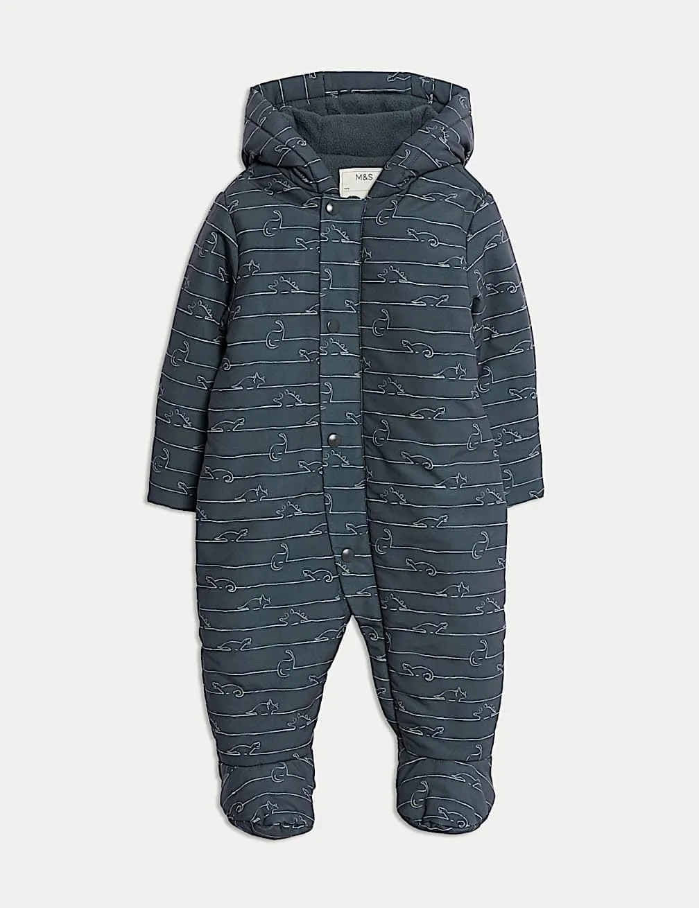 Printed Padded Hooded Snowsuit (0-3 Yrs)