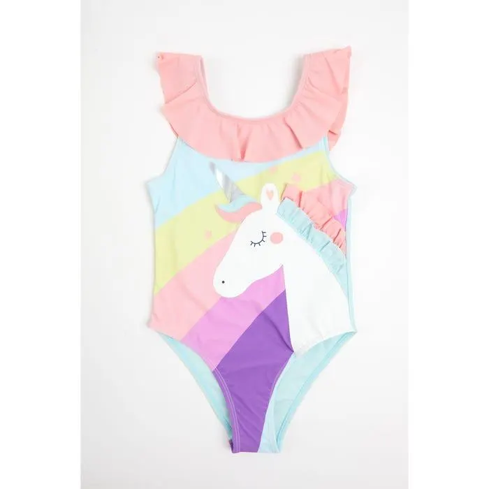 Kids badpak eenhoorn volant