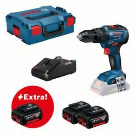 BOSCH ACCU SCHROEFKLOPBOORM. GSB 18V-55 3X5AH