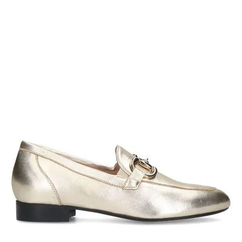 Gouden leren loafers