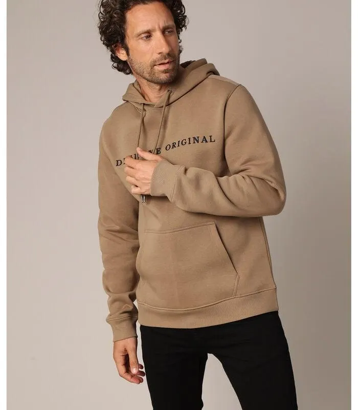 BEN - Fleece hoodie met geborduurd "DEELUXE ORIGINAL" opschrift