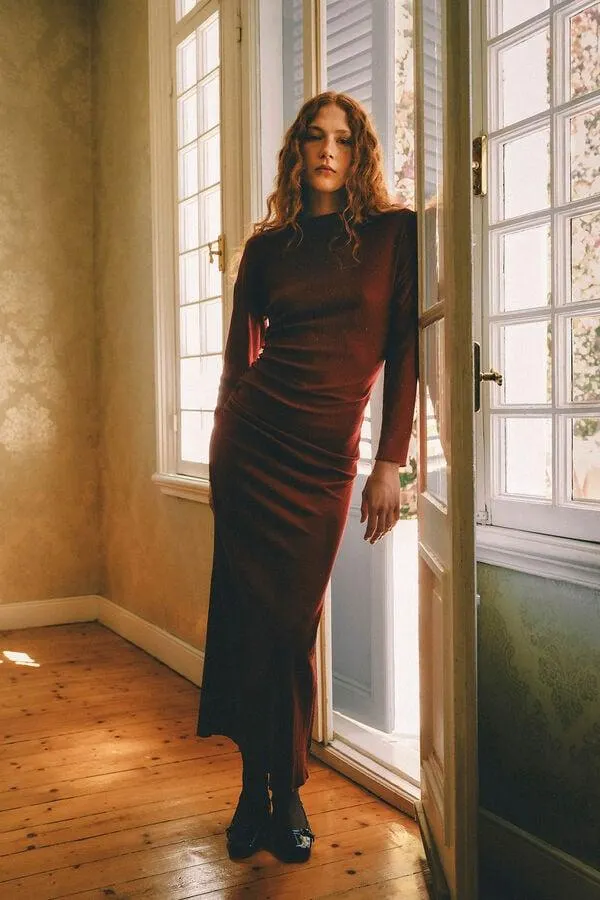 Vestido largo pedrería