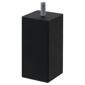 Duraline meubelpoot vierkant zwart 5x5x10 cm
