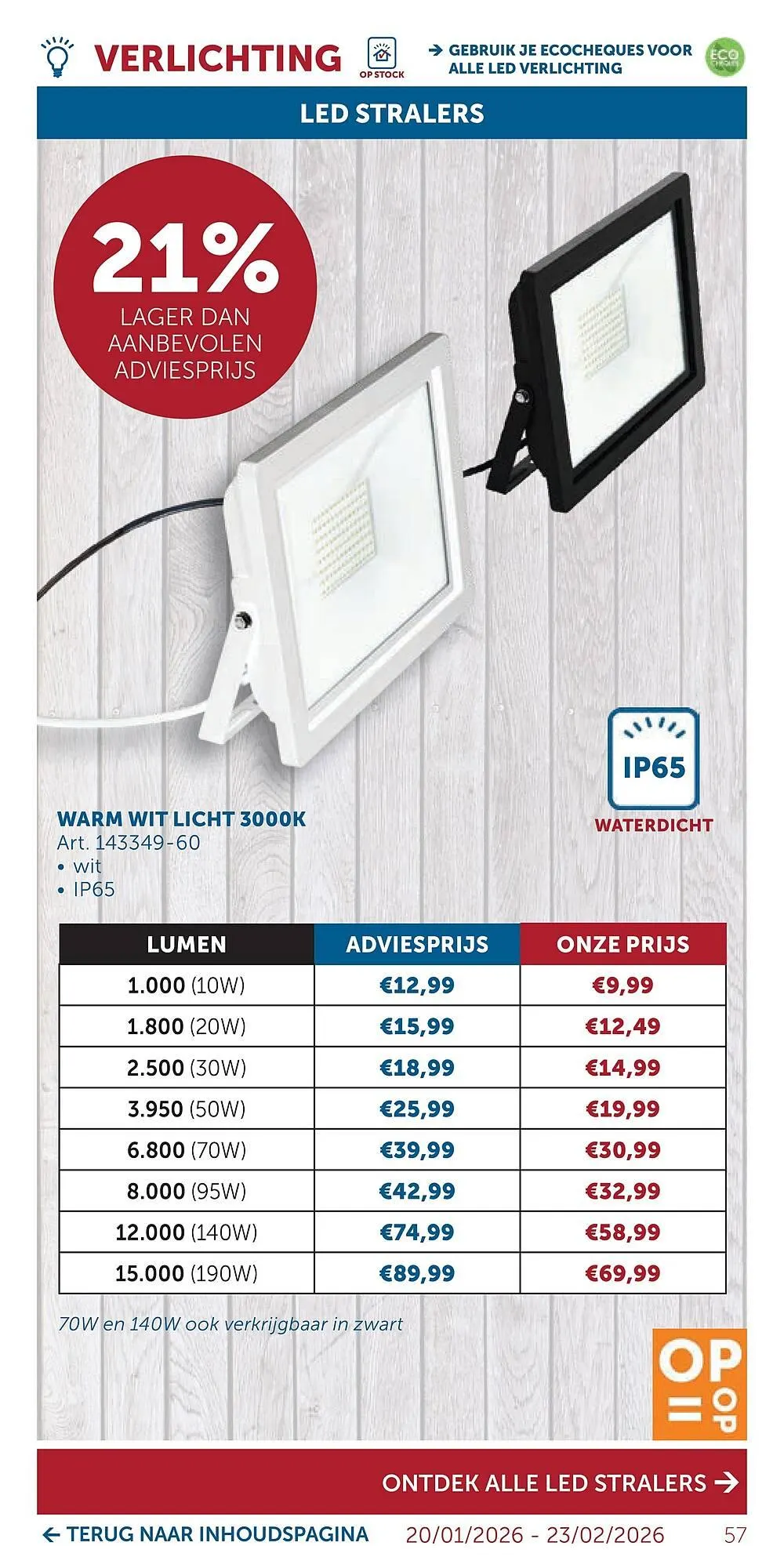 Zelfbouwmarkt folder van 20 januari tot 23 februari 2026 - folder pagina 57