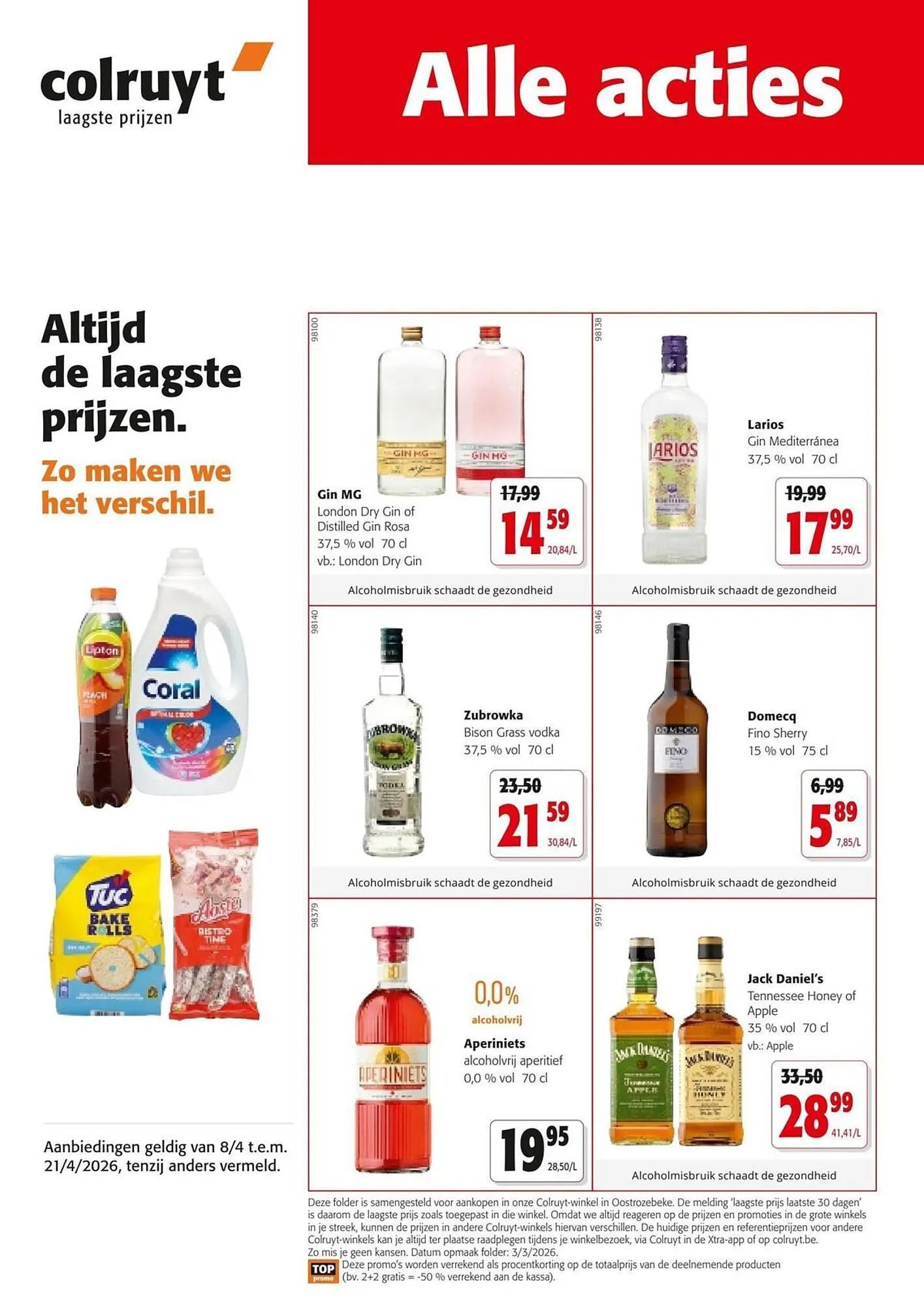 Colruyt folder van 8 april tot 21 april 2026 - folder pagina 1