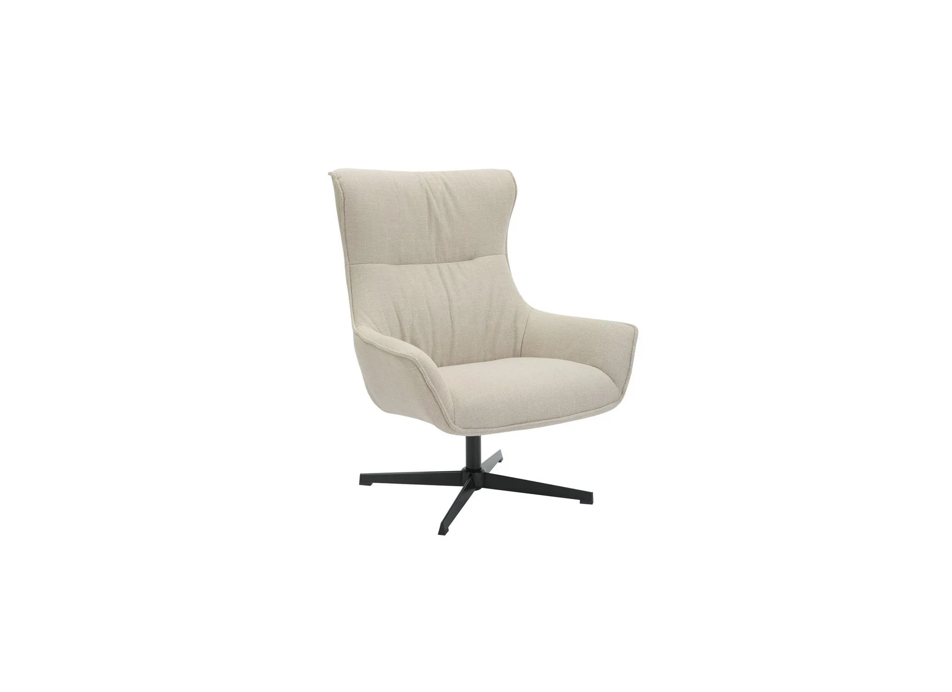 Draaifauteuil Crucible 85x83x103cm - stof crème