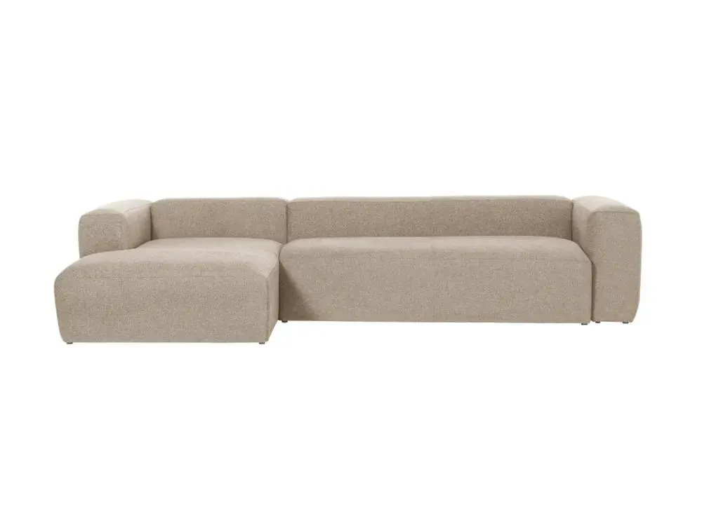 4-zit met chaise longue links BLOK - Beige