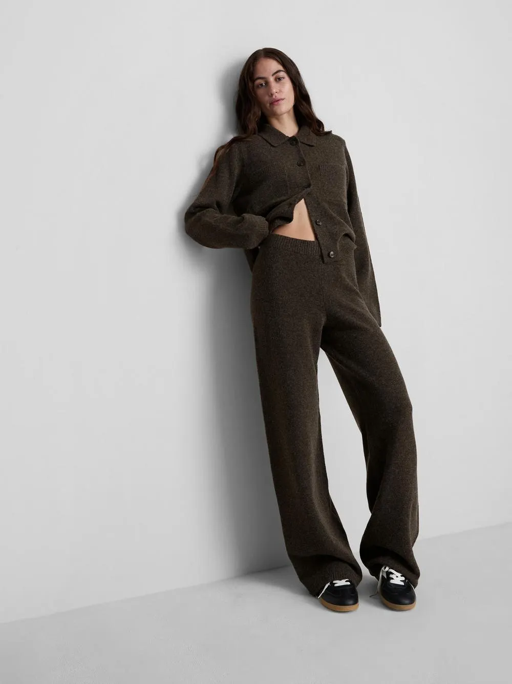 Veste en maille à poche plaquée