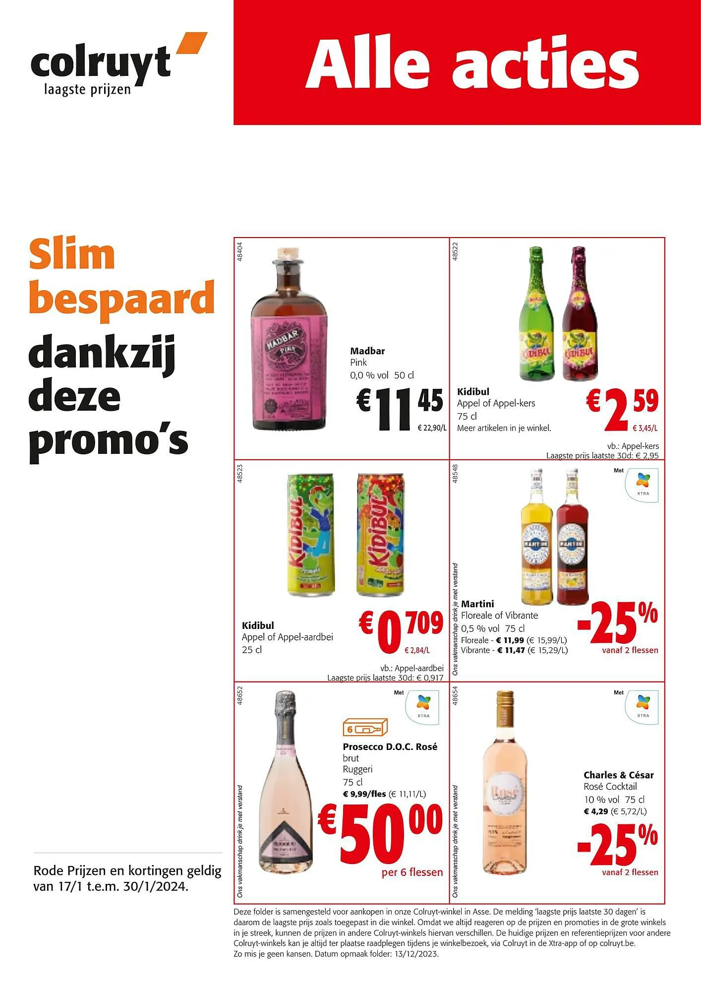 Colruyt folder van 17 januari tot 30 januari 2024 - folder pagina 1