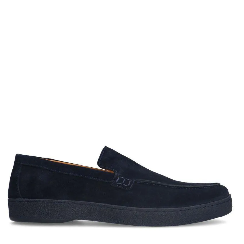 Donker blauwe suède loafers