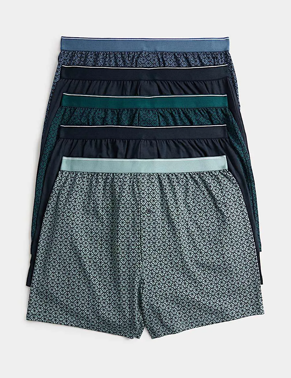 5pk Pure Cotton Cool & Fresh™ Geo Boxers