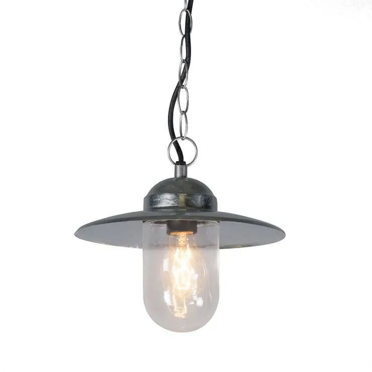 Industriële hanglamp zink IP44 - Munich
