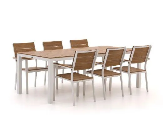 Bellagio Fidenza 220cm dining tuinset 7-delig stapelbaar