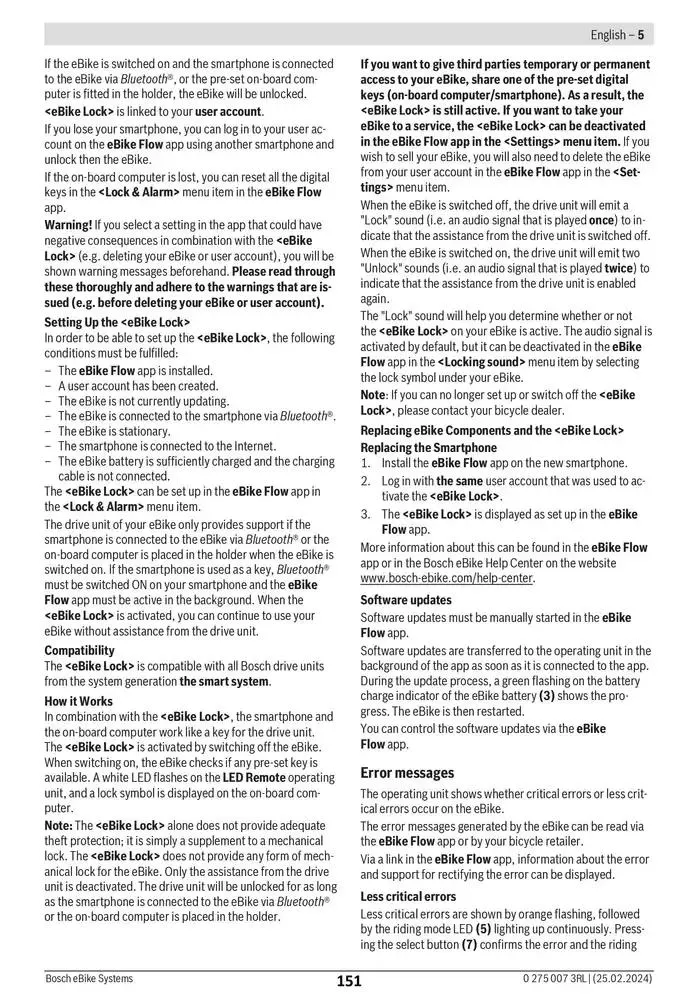 Electric Bike Manual van 12 februari tot 12 augustus 2025 - folder pagina 151