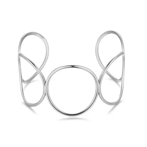 Armband in edelstaal, open lijnen