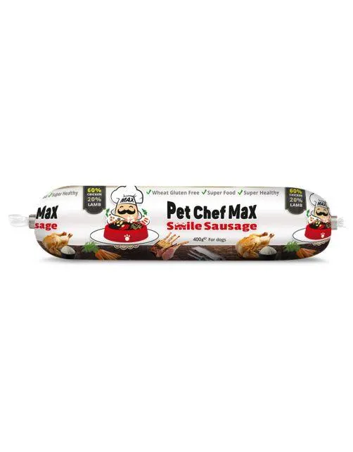 Pet Chef Max Smile Sausage - Hondenvoer - Lam Kip 400 g