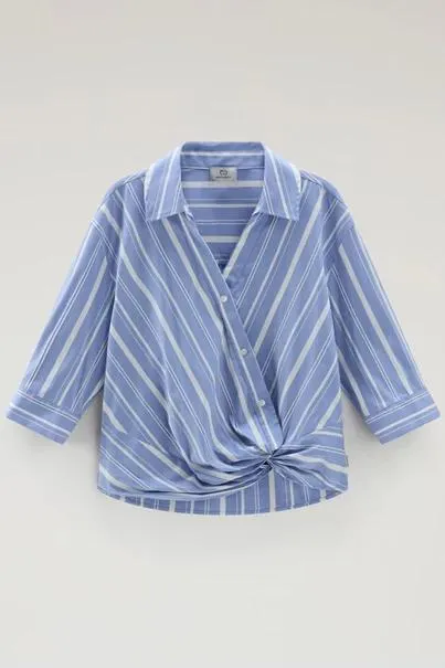 WOOLRICH STRIPE POPLIN BLOUSE