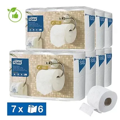 Toiletpapier Tork Premium extra zacht 4-laags, set van 42 rollen