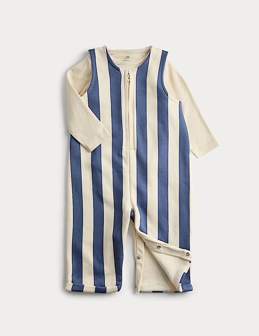 Jersey Striped Dungaree Outfit (0-36 Mths)